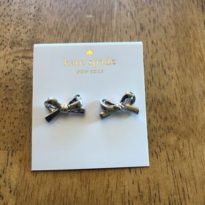 Kate Spade Bow Earrings Silver